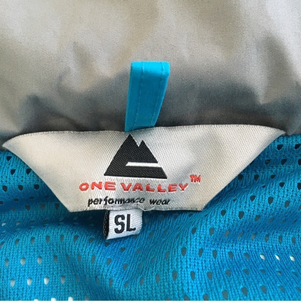 One valley Blue Hooded Rain Jacket small - Picture 9 of 9